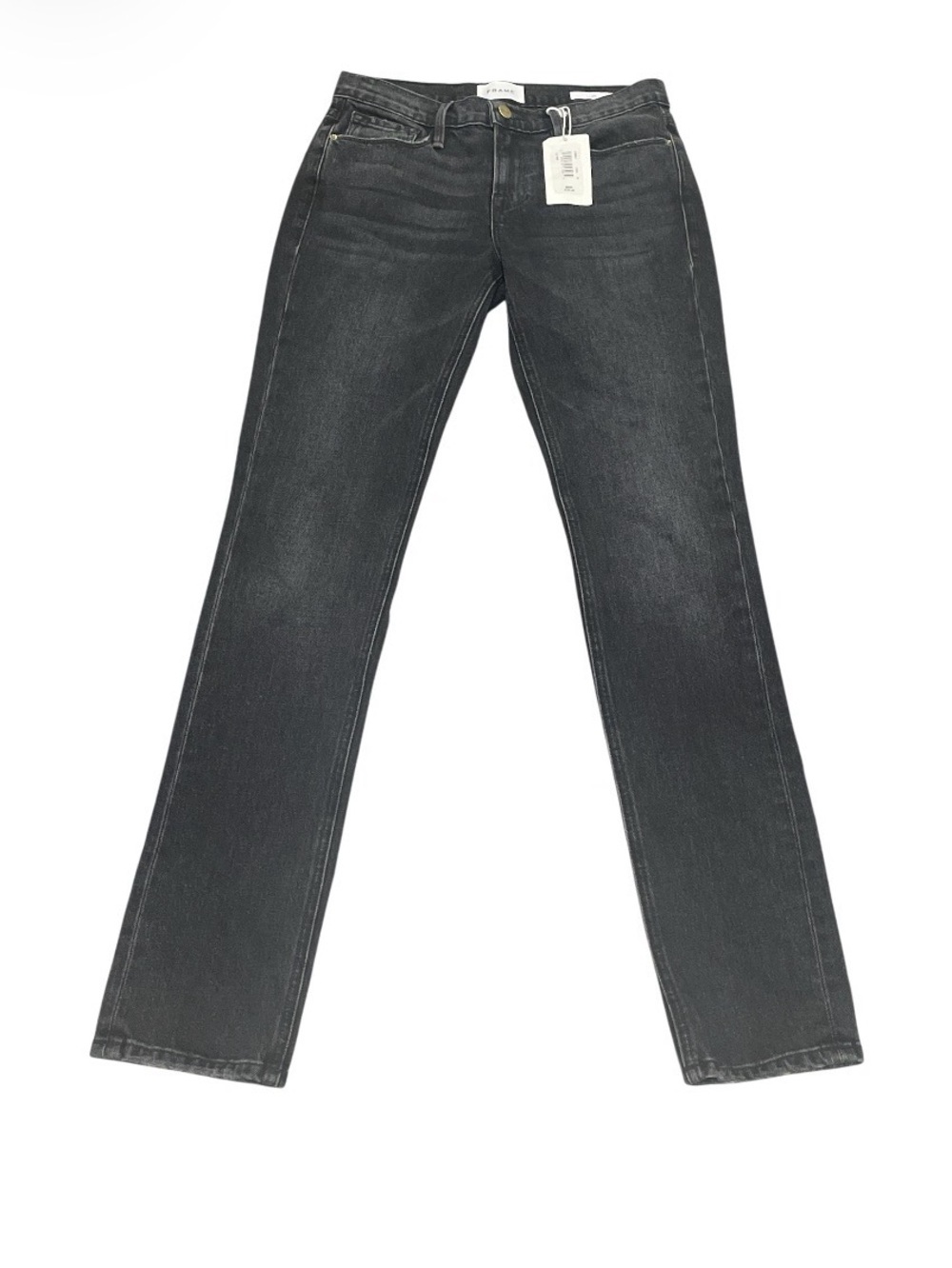 FRAME Le Nik Black Low Rise Straight Leg Jeans Size 24 NWT